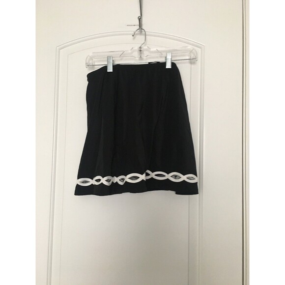 Fit 4 U Swim Skirt Attached Brief Liner Women's Plus Size 18 Black White - Picture 1 of 12